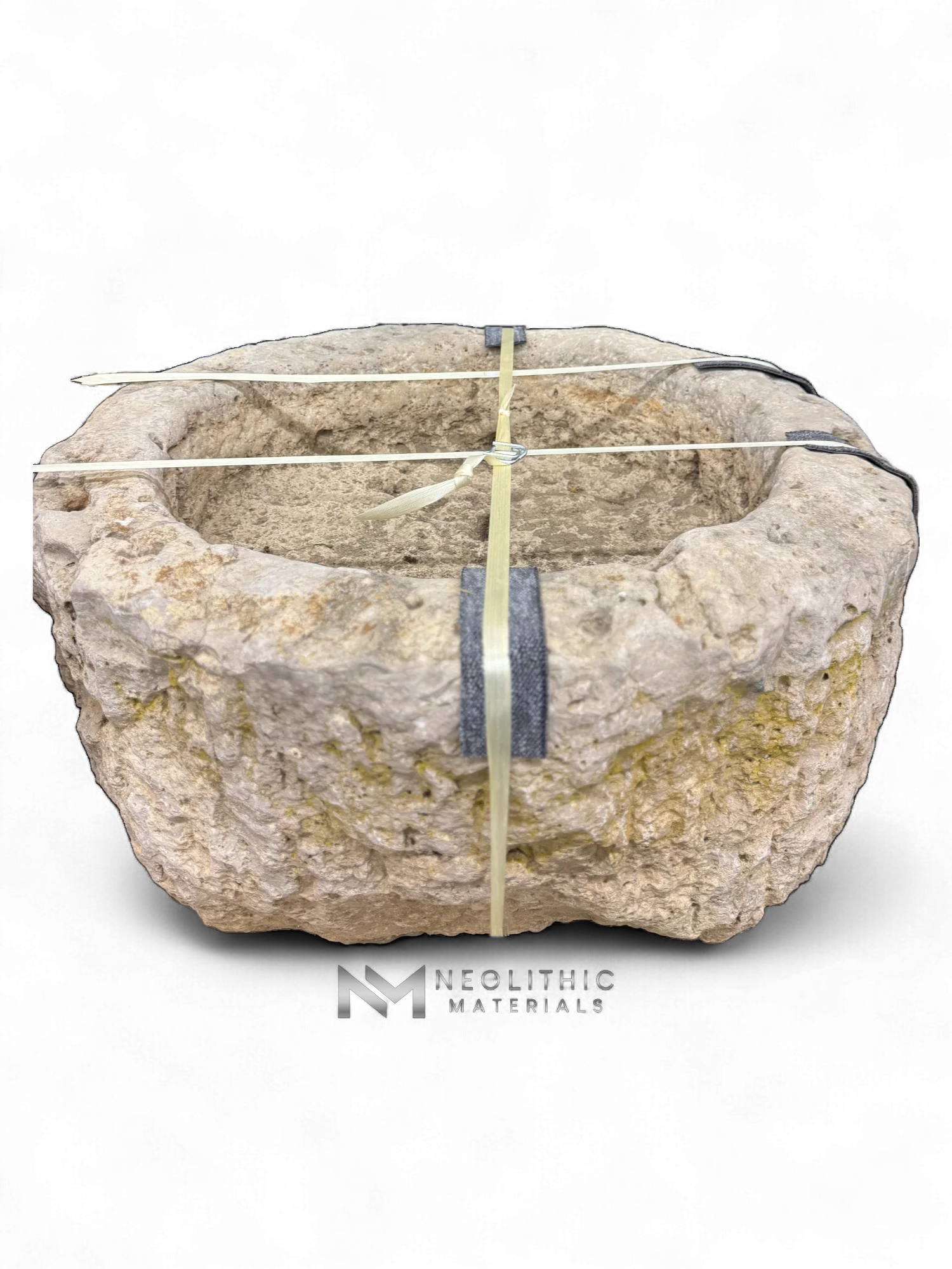 French Antique Round Limestone Trough - Image 1